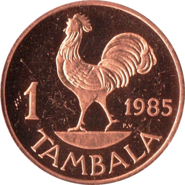 Malawi 1 Tambala Coin | Hastings Banda | Rooster | KM7.2a | 1984 - 1994