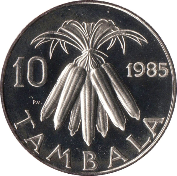 Malawi 10 Tambala Coin | Hastings Banda | Corn | KM10 | 1971 - 1989