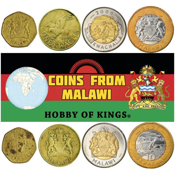 Malawi | 4 Coin Set | 50 Tambala 1 5 10 Kwacha | 2004 - 2006