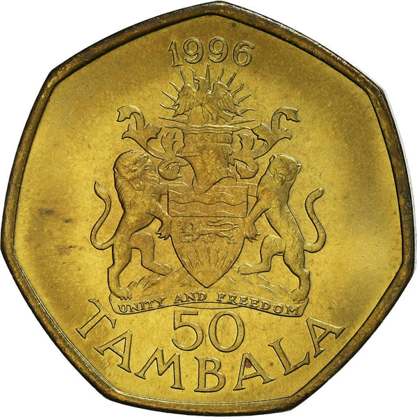 Malawi Coin Malawian 50 Tambala Coin | President Bakili Muluzi | KM30 | 1996 - 2004
