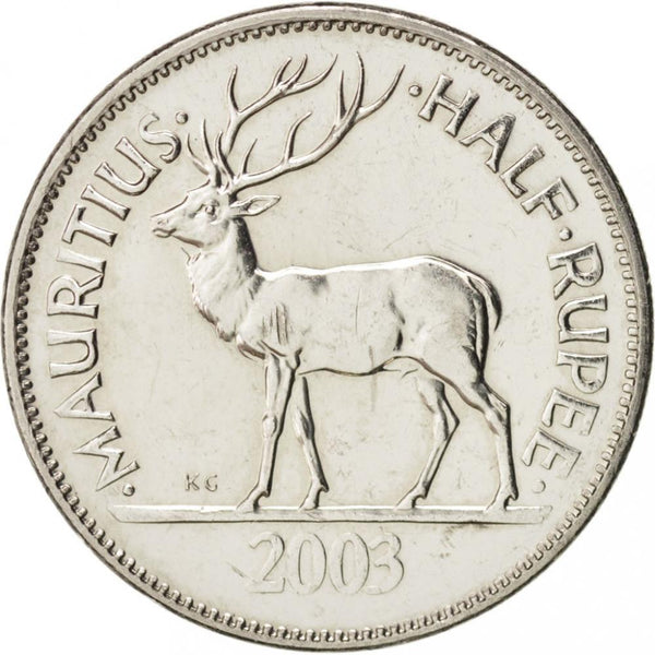Mauritius ½ Rupee - Seewoosagur Ramgoolam | Stag Coin | KM54 | 1987 - 2016