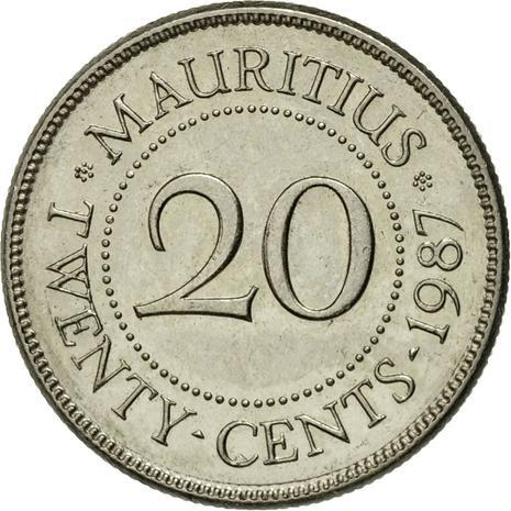 Mauritius 20 Cents - Seewoosagur Ramgoolam Coin | KM53 | 1987 - 2016