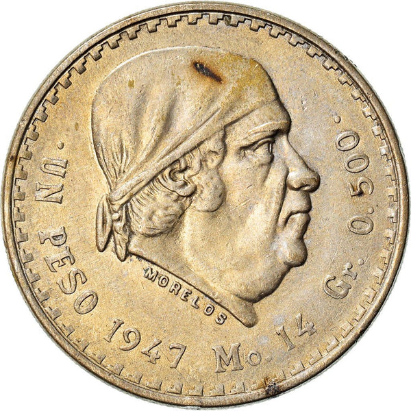 Mexico 1 Peso Coin | Jose Morelos | Eagle | KM456 | 1947 - 1949
