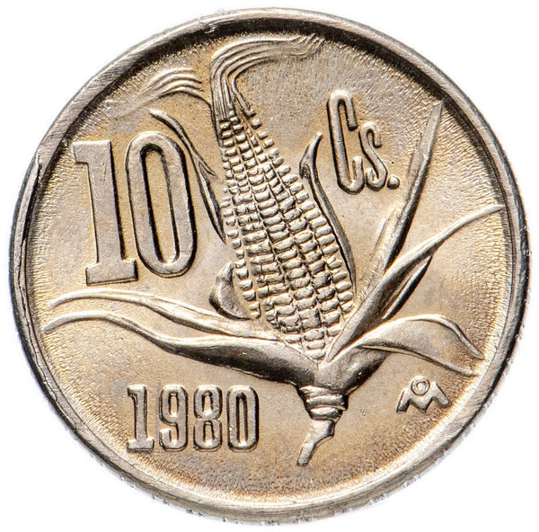 Mexico 10 Centavos Coin | Eagle | Corn ear | KM434 | 1974 - 1980