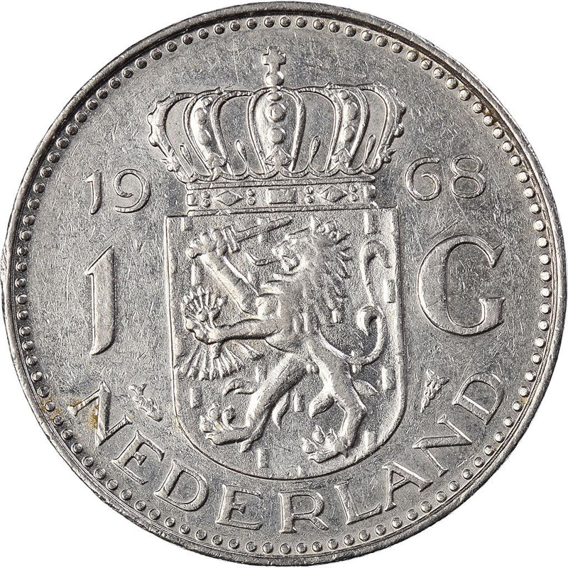 Netherlands 1 Gulden Juliana | Coin KM184a 1967 - 1980