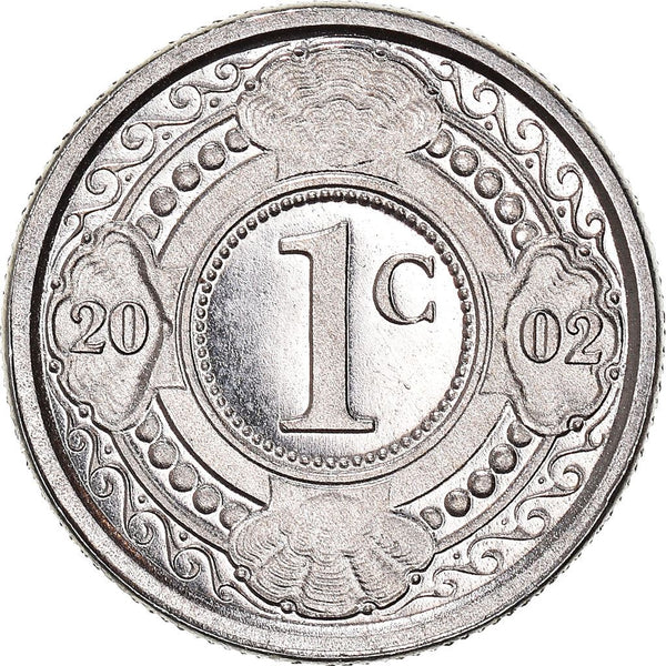 Netherlands Antilles 1 Cent Coin | Queen Beatrix | King Willem Alexander | Orange Blossom | KM32 | 1989 - 2016