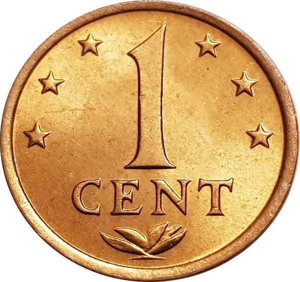 Netherlands Antilles 1 Cent Coin | Queen Juliana | KM8 | 1970 - 1978