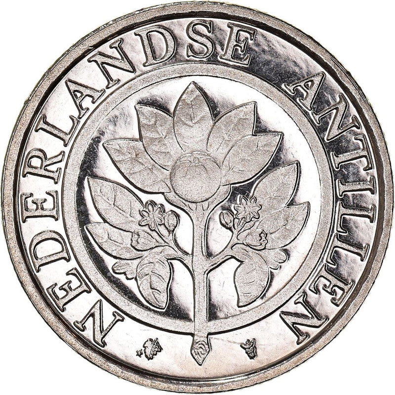 Netherlands Antilles 10 Cents Coin | Queen Beatrix | King Willem Alexander | Orange Blossom | KM34 | 1989 - 2016