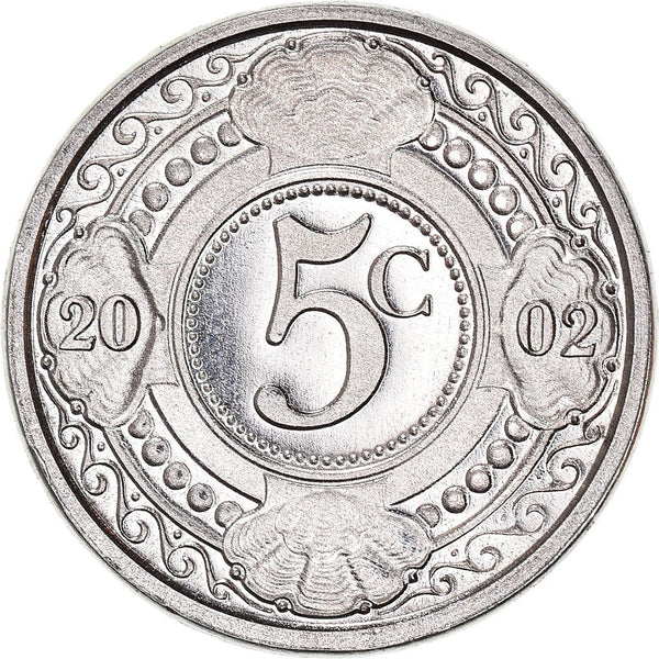 Netherlands Antilles 5 Cents Coin | Queen Beatrix | King Willem Alexander | Orange Blossom | KM33 | 1989 - 2017