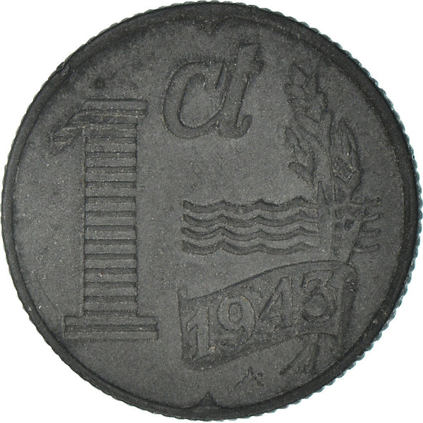Netherlands Coin 1 Cent | Queen Wilhelmina | KM170 | 1941 - 1944