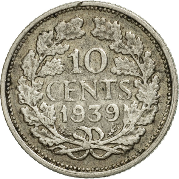 Netherlands Coin 10 Cents | Queen Wilhelmina | KM163 | 1926 - 1945