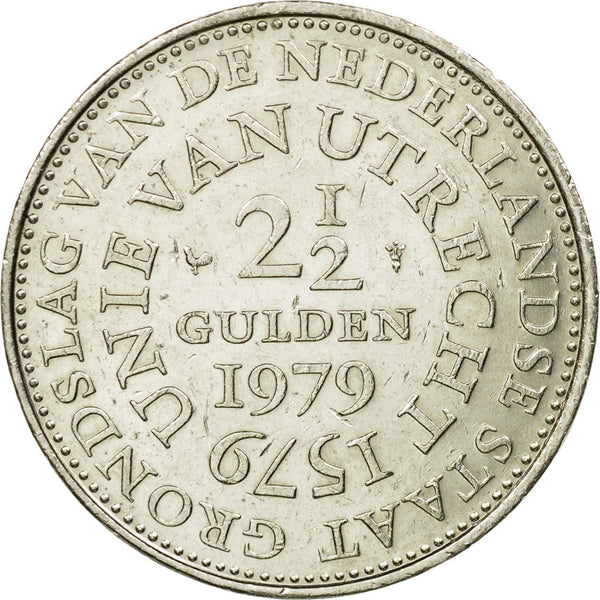 Netherlands Coin 2½ Gulden | Queen Juliana | KM197 | 1979