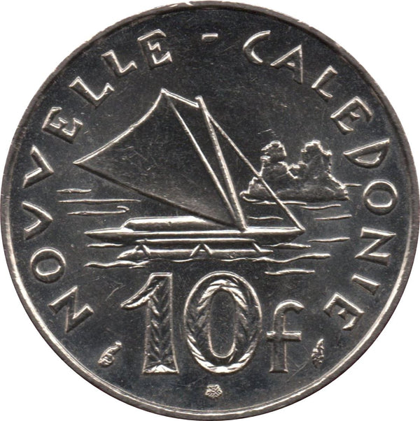 New Caledonia 10 Francs Coin 1972 - 2005 KM 11
