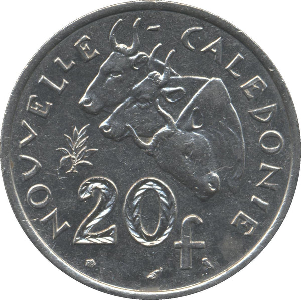 New Caledonia 20 Francs Coin 1967 - 1970 KM 6