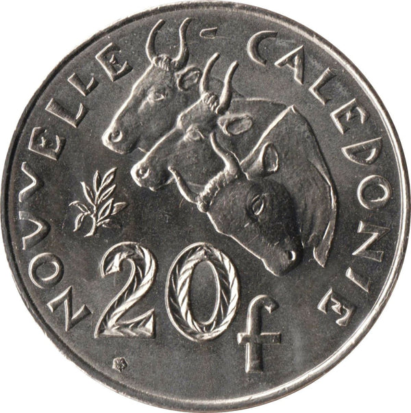 New Caledonia 20 Francs Coin 1972 - 2005 KM 12