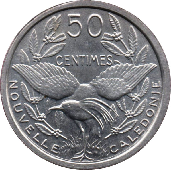 New Caledonia 50 Centimes Union Française Coin 1949 KM 1