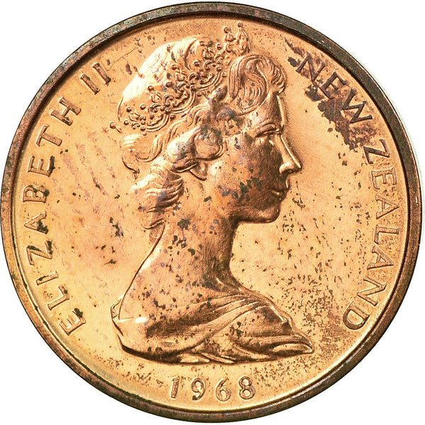 New Zealander 1 Cent Coin | Queen Elizabeth II | Silver Fern Leaf | KM31 | 1967 - 1985