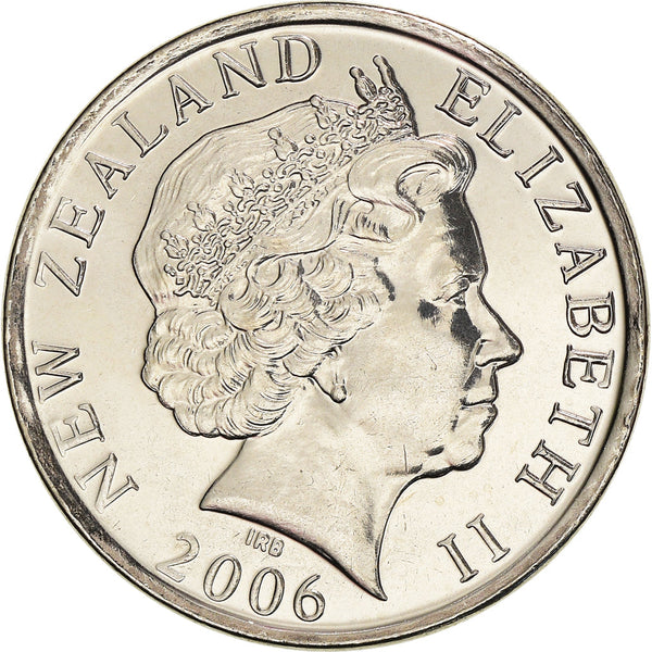 New Zealander 50 Cents Coin | Queen Elizabeth II | Captain James Cook | HMS Endeavour | KM119a | 2006 - 2021