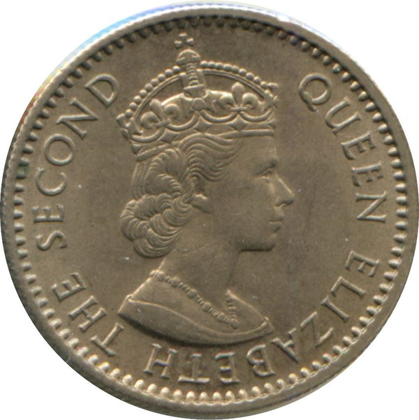 Nigeria Coin | 6 Pence | Queen Elizabeth II | Cacao Beans | KM4 | 1959