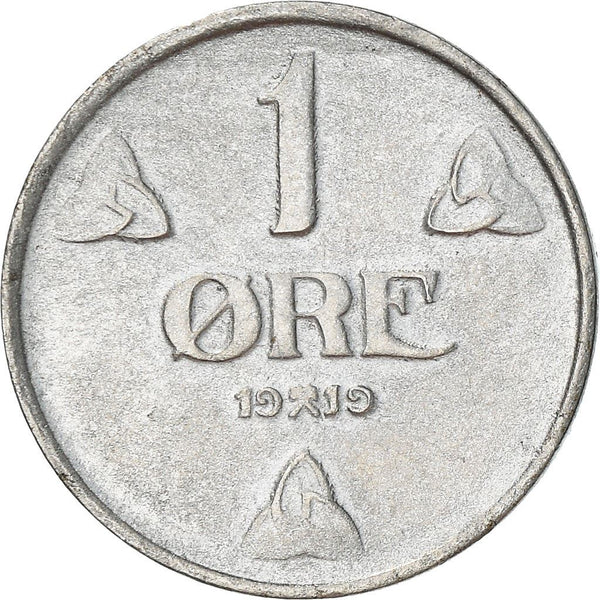 Norway 1 Ore Coin | Haakon VII | KM367a | 1918 - 1921
