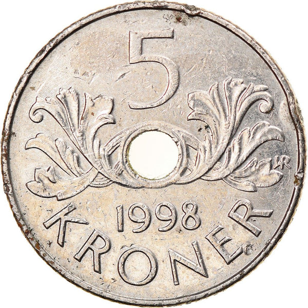 Norway 5 Kroner Coin | Harald V | KM463 | 1998 - 2017