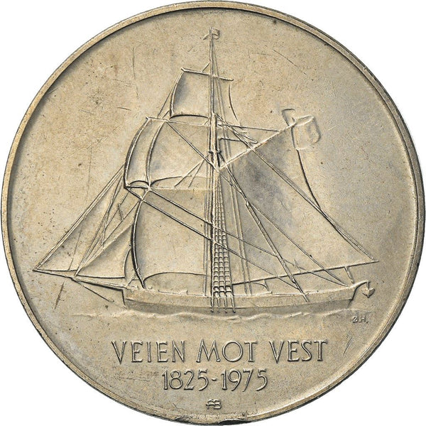 Norway | 5 Kroner Coin | Olav V | Immigration to America | KM422 | 1975