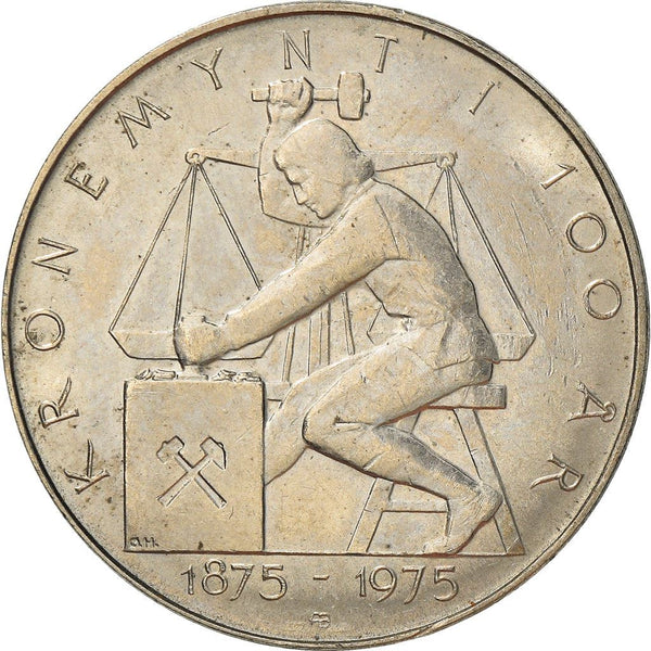 Norway | 5 Kroner Coin | Olav V | Krone Currency Anniversary | KM421 | 1975