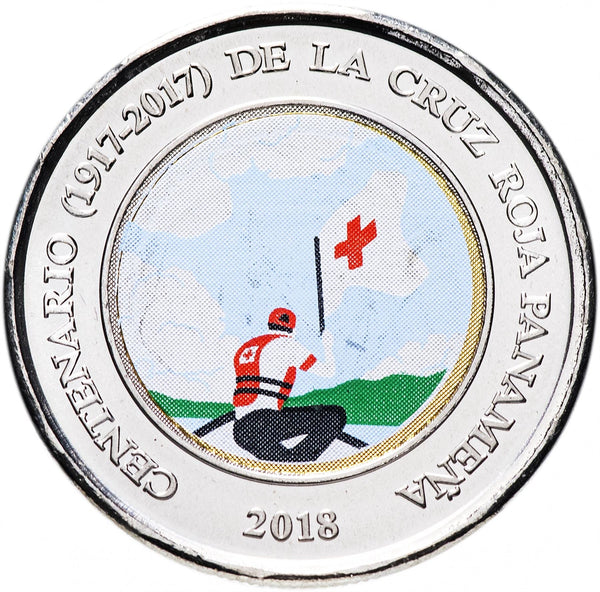 Panama 1 Balboa Coin | Red Cross Flagon | KM179 | 2018