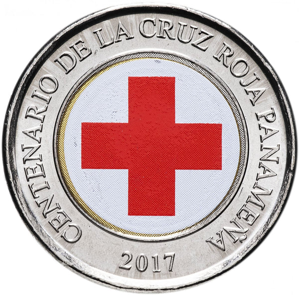 Panama 1 Balboa Coin | Red Cross Logo | KM177 | 2017