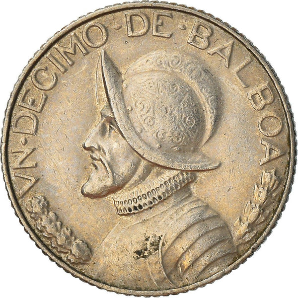 Panama 1/10 Balboa Coin | Vasco Nunez de Balboa | KM127 | 1996 - 2019