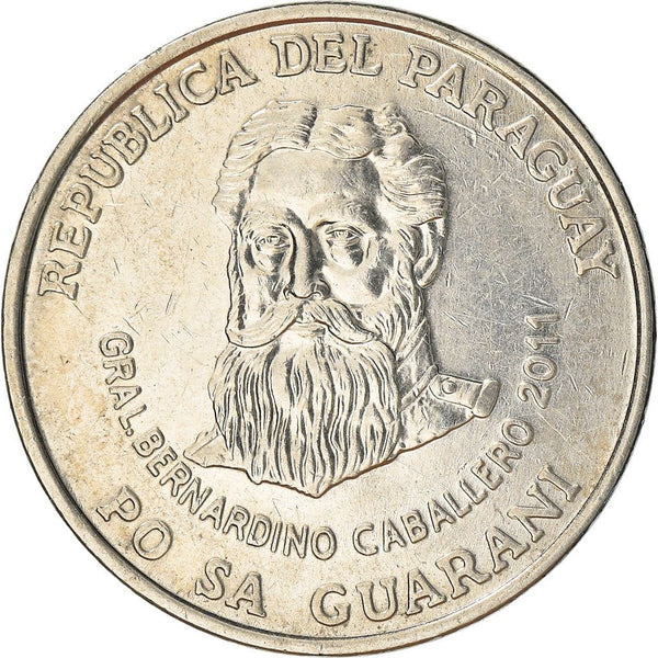 Paraguay 500 Guaranies Coin | Bernardino Caballero | KM195a | 2006 - 2019