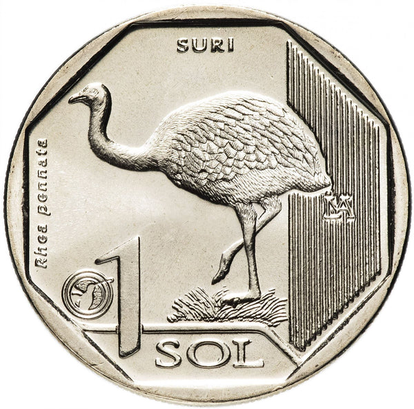 Peru | 1 Sol Coin | Darwin's Rhea | KM412 | 2018