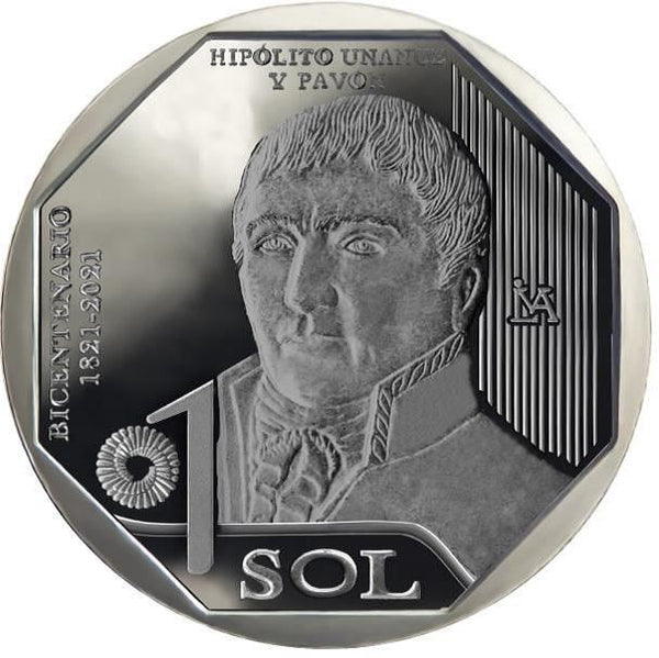 Peru | 1 Sol Coin | Hipolito Unanue y Pavon | UC117 | 2021