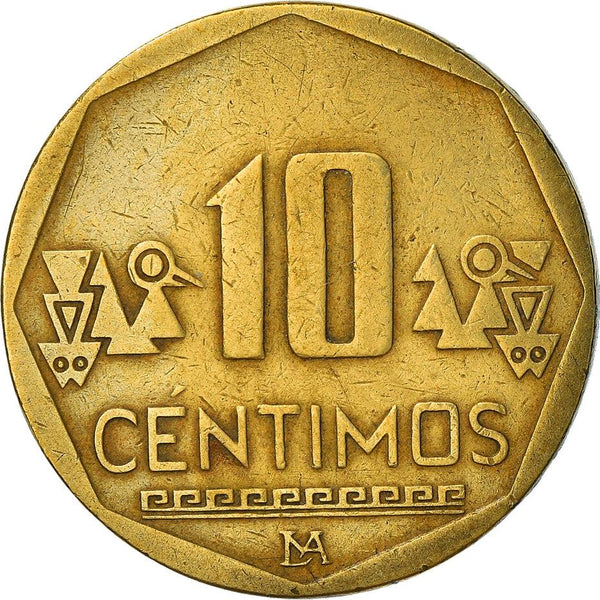Peru 10 Céntimos Coin | KM305.4 | 2001 - 2021