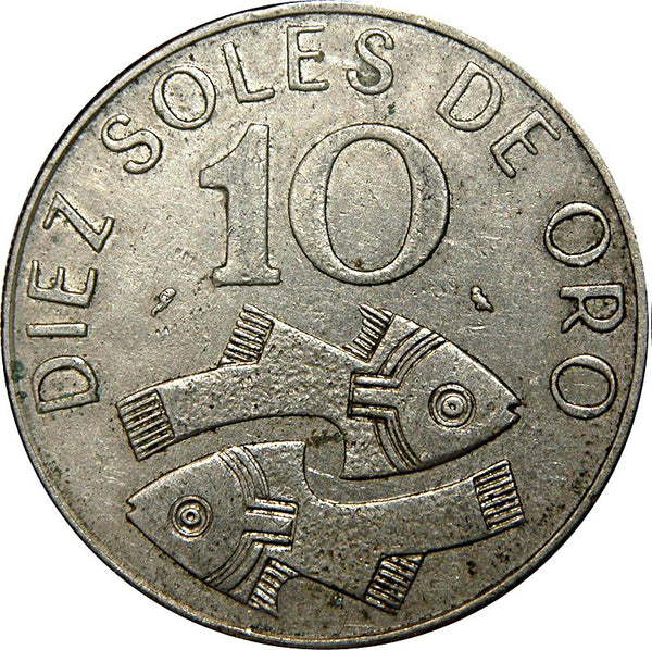 Peru | 10 Soles de Oro Coin | Fish | KM253 | 1969