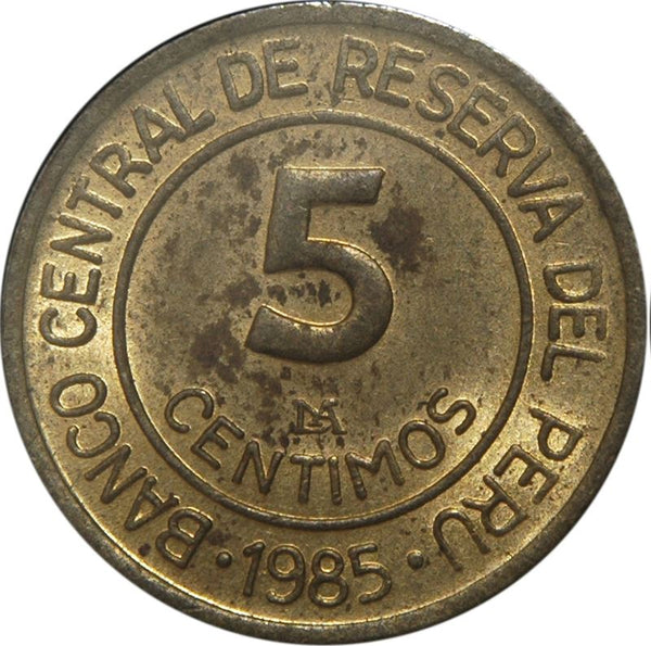 Peru | 5 Centimos Coin | KM292 | 1985