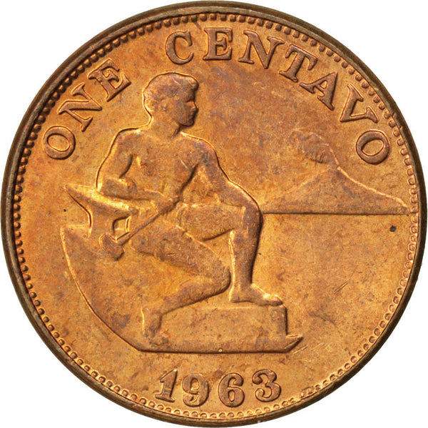 Philippines 1 Centavo Coin | KM186 | 1958 - 1963