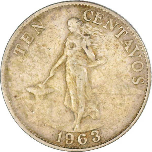 Philippines 10 Centavos Coin | KM188 | 1958 - 1966