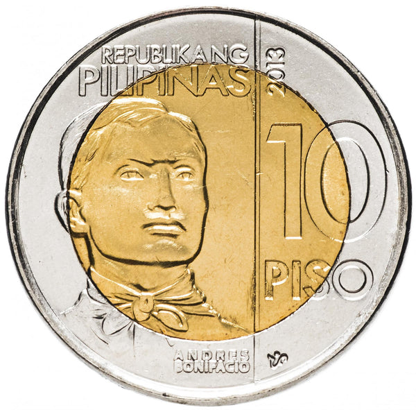 Philippines 10 Piso Coin | Andres Bonifacio | KM285 | 2013
