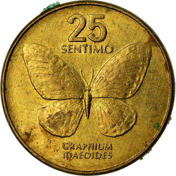 Philippines 25 Sentimo Coin | small type | KM241.2 | 1991 - 1994