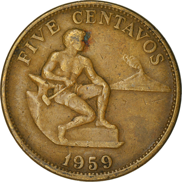 Philippines 5 Centavos Coin | KM187 | 1958 - 1966