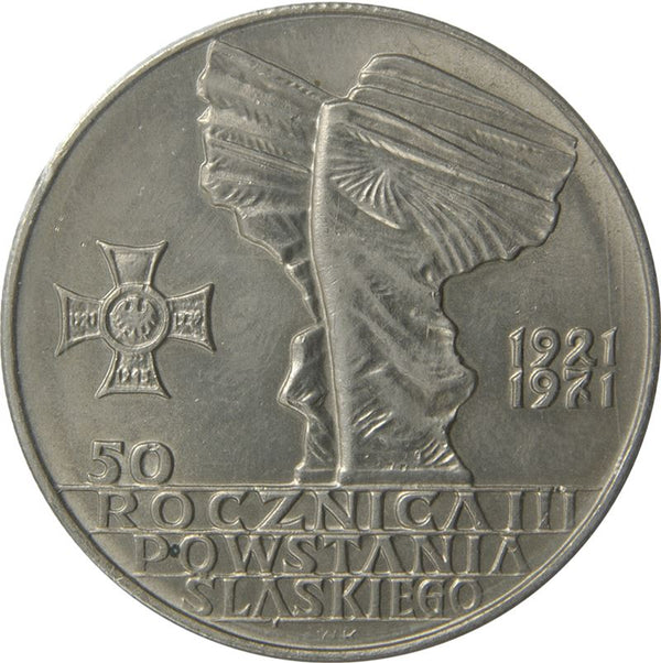 Poland | 10 Zlotych Coin | Third Silesian Uprising | Cross | KM64 | 1971