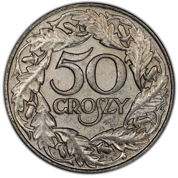 Poland | 50 Groszy Coin | German Occupation WW II | Eagle | KM38 | 1938