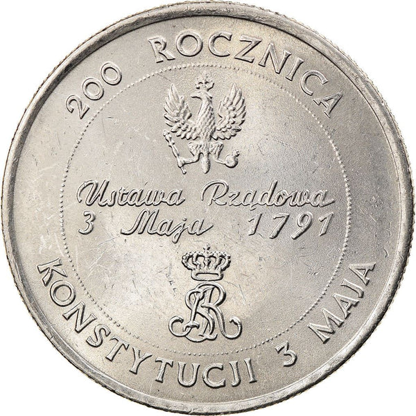 Polish 10 000 Zlotych Coin | Constitution | Eagle | Poland | 1991