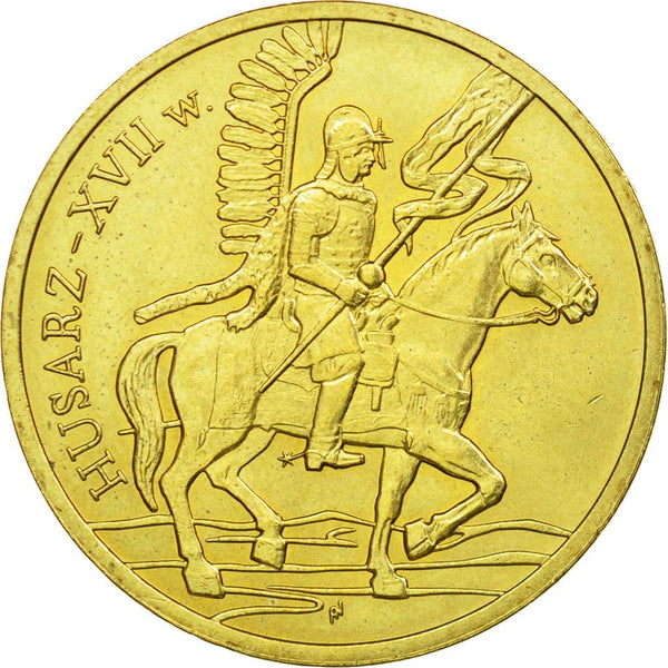 Polish 2 Zlote Coin | Husarz Knight | Horse | Eagle | Poland | 2009