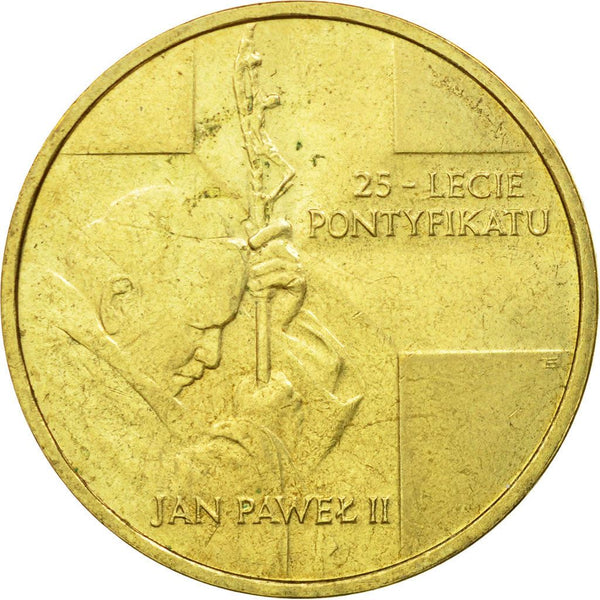 Polish 2 Zlote Coin | Jan Pawel II | Cross | Eagle | Poland | 2003