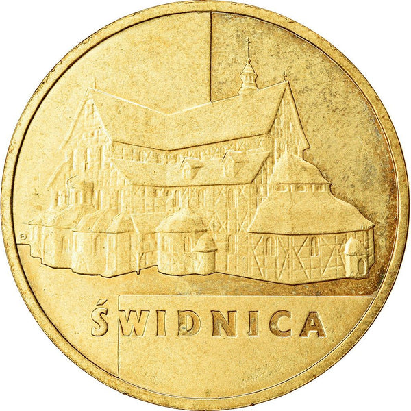 Polish 2 Zlote Coin | Swidnica | Church | Eagle | Poland | 2007
