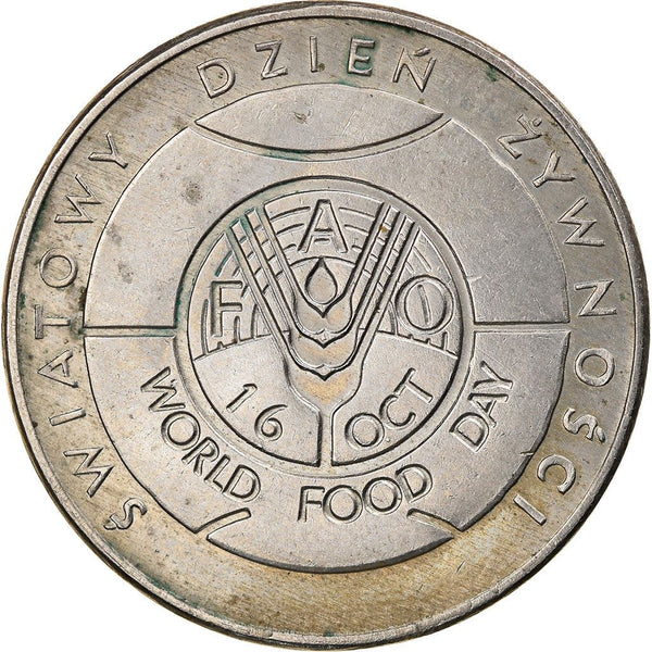 Polish 50 Zlotych Coin | FAO | World Food Day | Eagle | Poland | 1981