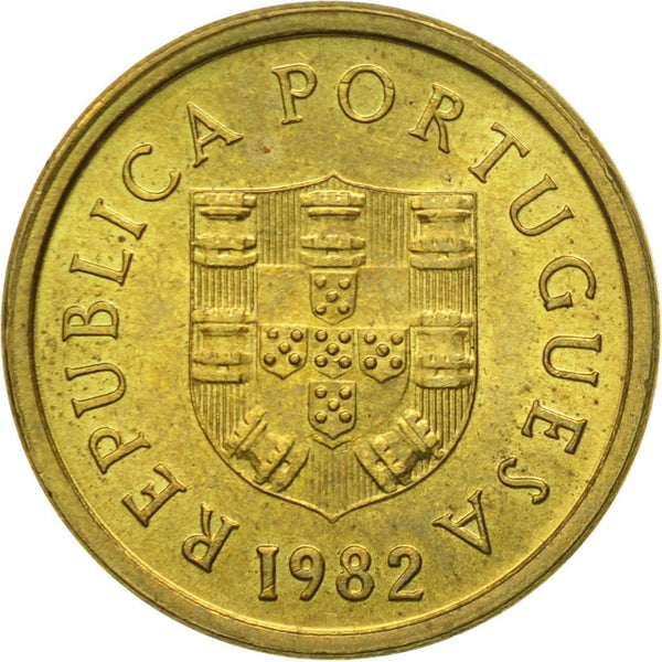 Portugal 1 Escudo Coin | Shield | KM614 | 1981 - 1986