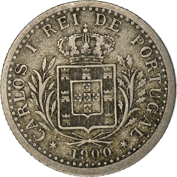 Portugal 100 Reis Coin | King Carlos I | KM546 | 1900